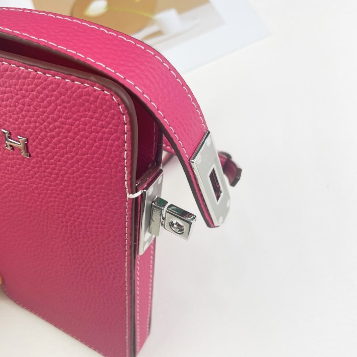 Кожаный чехол для телефона Hermes Hac a Box 17x10 см фото 4