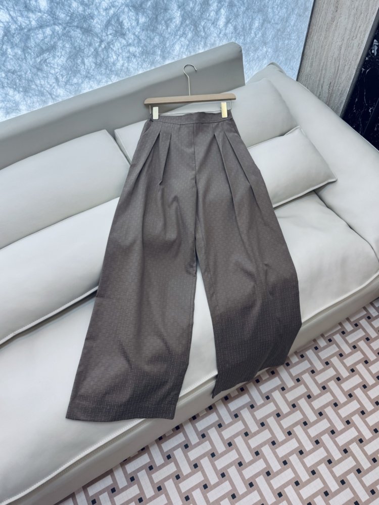 Широкі брюки з темним візерунком фото 3