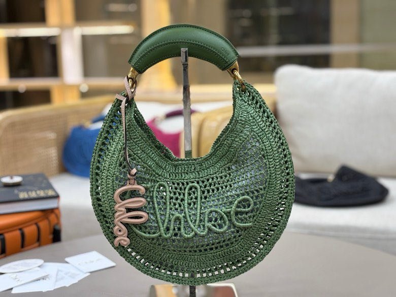 Плетені кругла сумка Chloe The Summer Banana 21 см фото 5