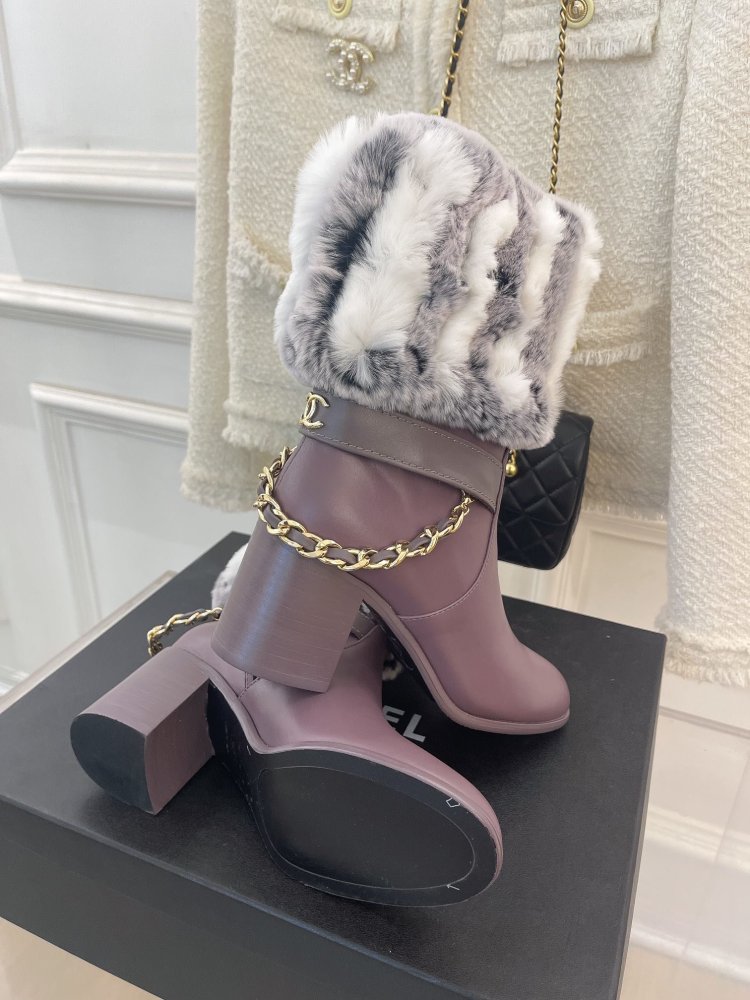 Ankle boots from fur winter фото 9