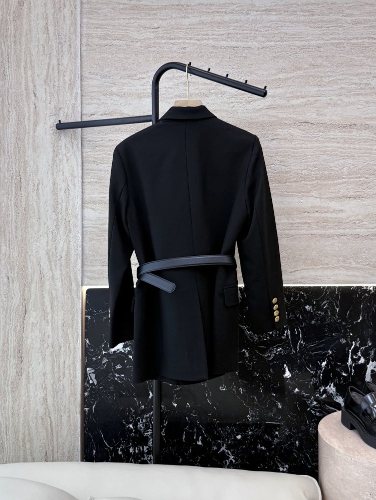 Двубортный пиджак с длинными рукавами фото 2