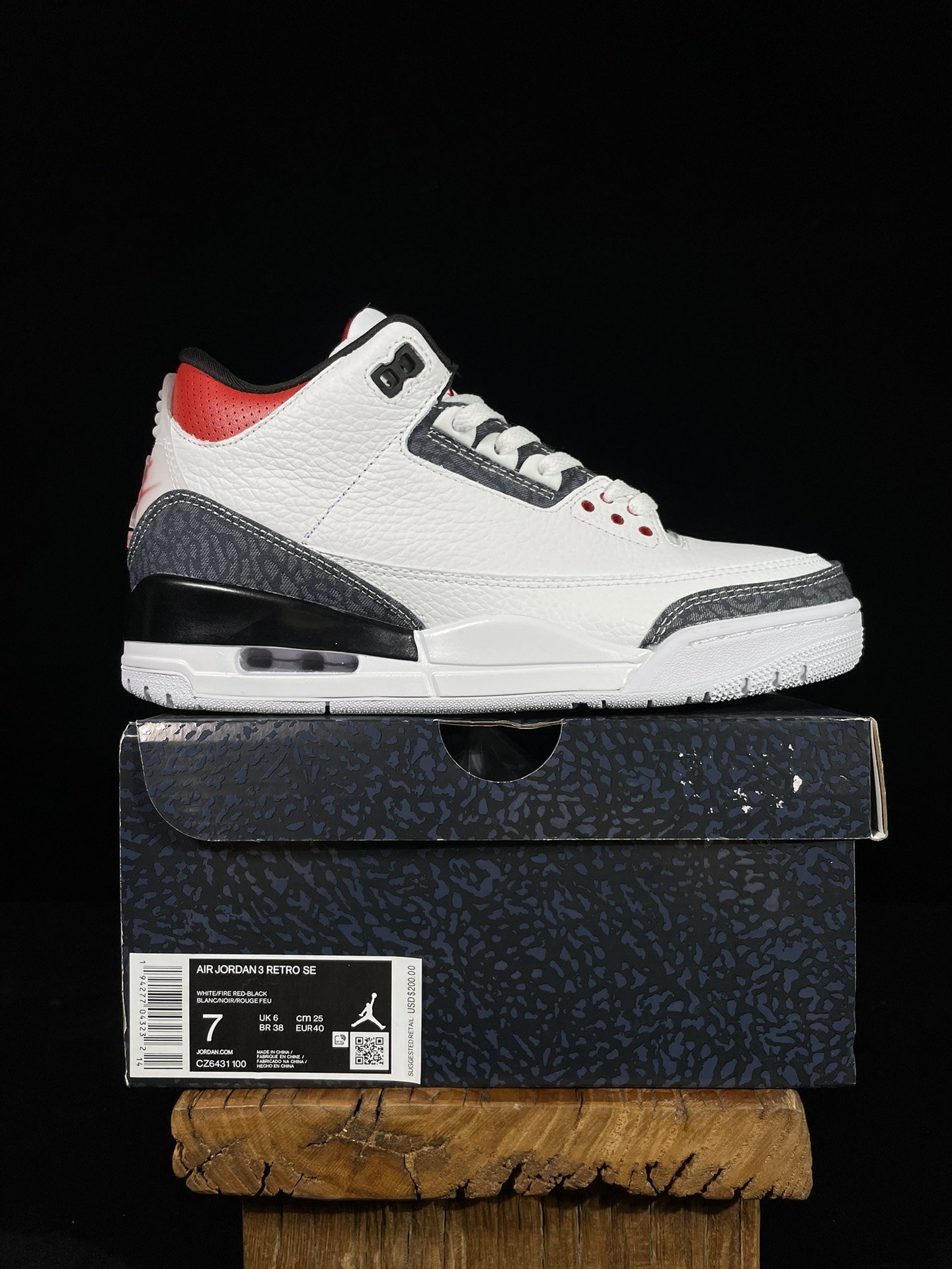 Кроссовки Air Jordan 3 Retro SE Fire Red Denim - CZ6431-100 фото 9