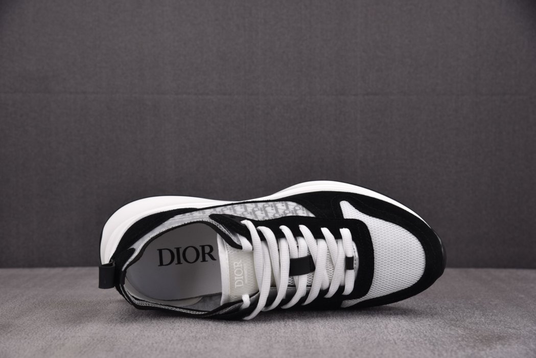 Кроссовки Dior B25 Runner Black Grey Oblique Leather фото 3