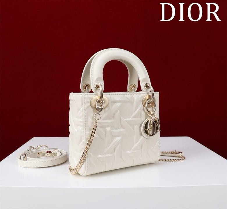 Сумка шкіряна Lady Dior 17 см фото 2