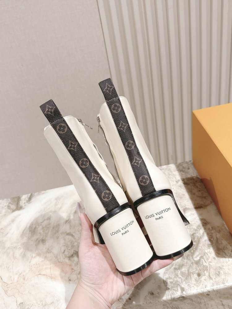 Кожаные ботильоны с открытым носком фото 5