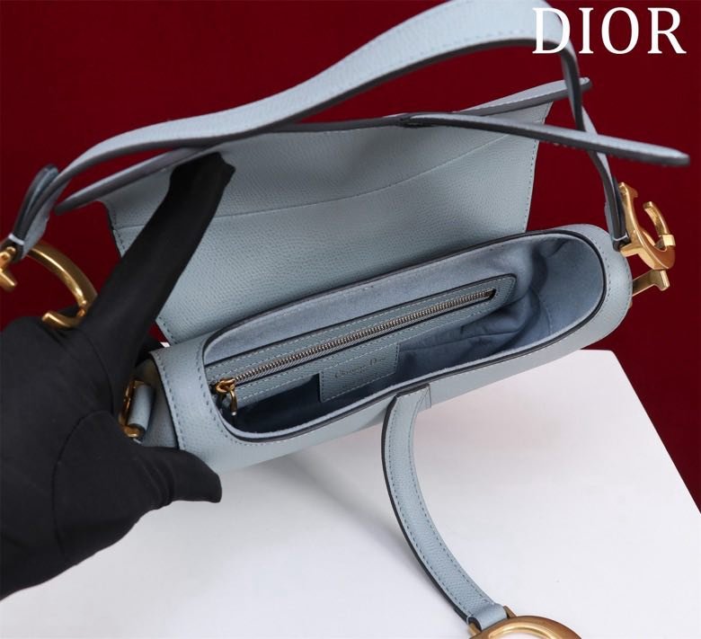 Сумка кожаная Dior Saddle 25 см фото 4