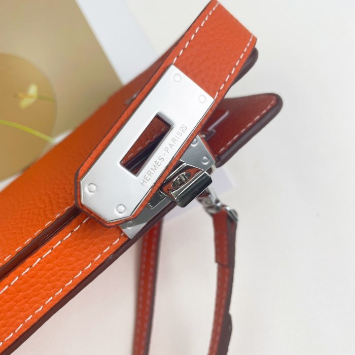 Кожаный чехол для телефона Hermes Hac a Box 17x10 см фото 5