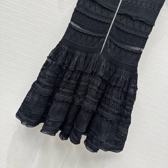 Ажурное трикотажное платье фото 5