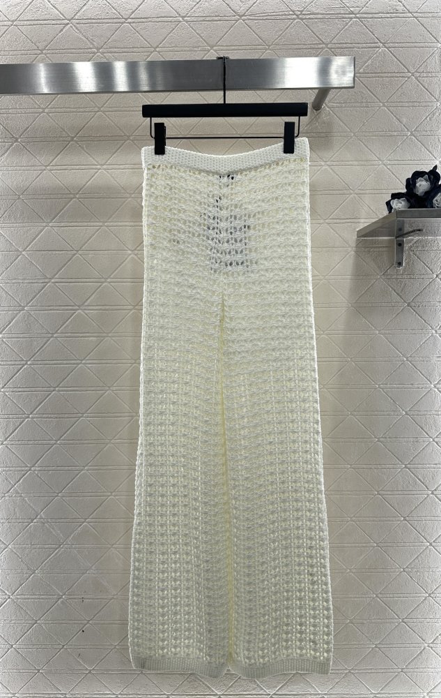 Ажурные брюки с широкими штанинами фото 2