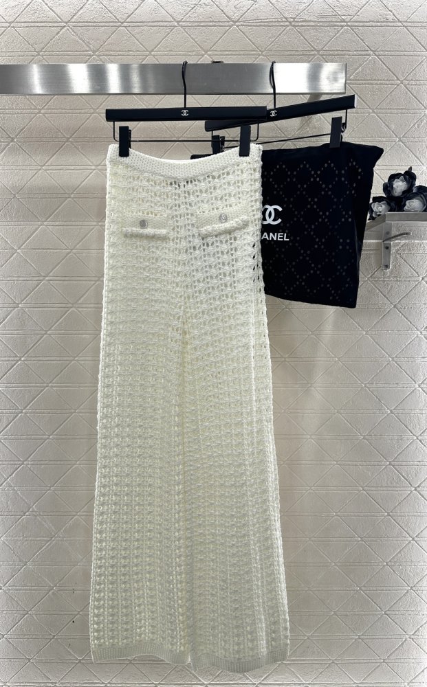 Ажурные брюки с широкими штанинами фото 3