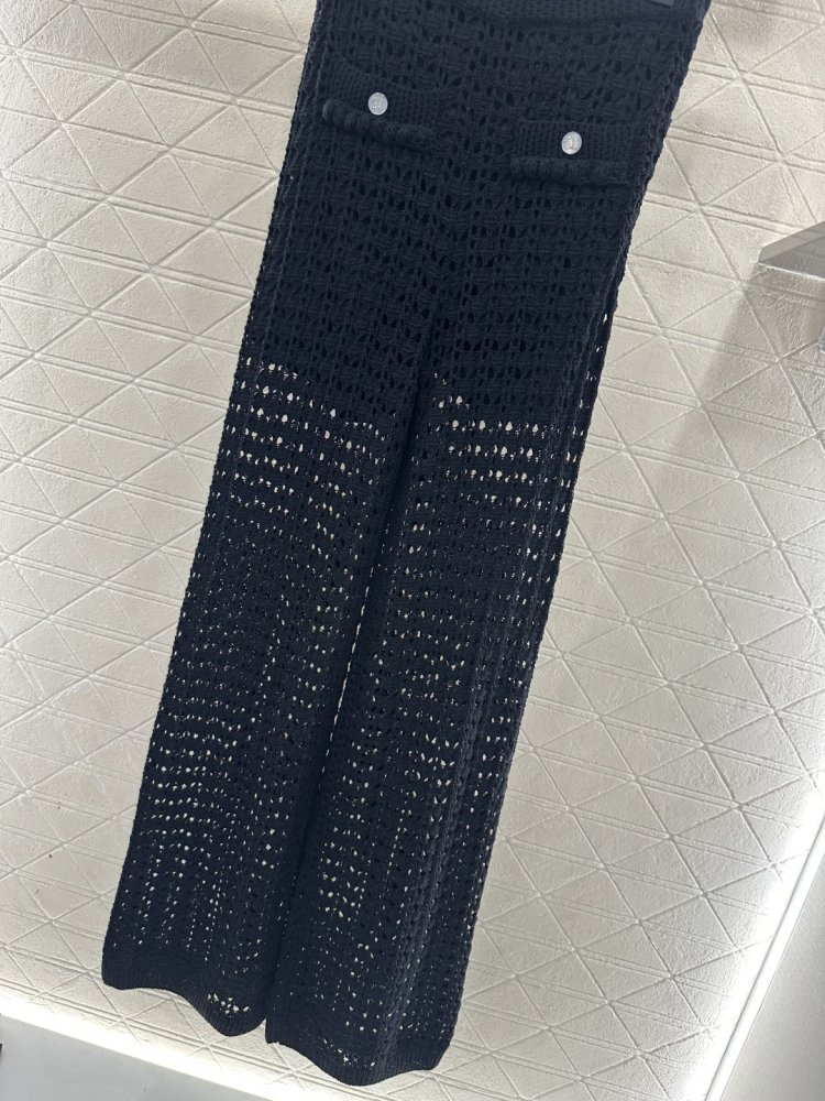 Ажурные брюки с широкими штанинами фото 6