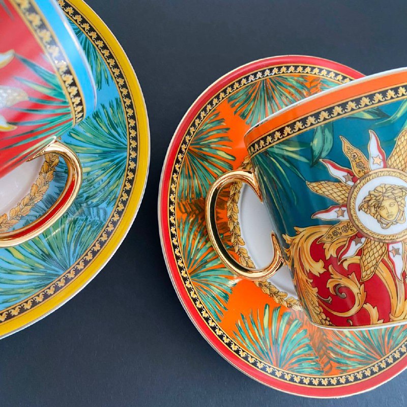 Кофейный набор посуды Color Forest Series из костяного фарфора фото 7
