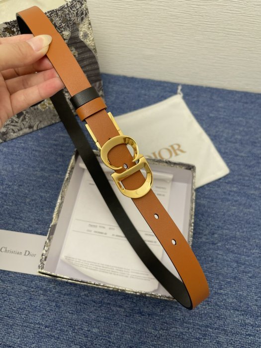 Belt leather female 2 cm