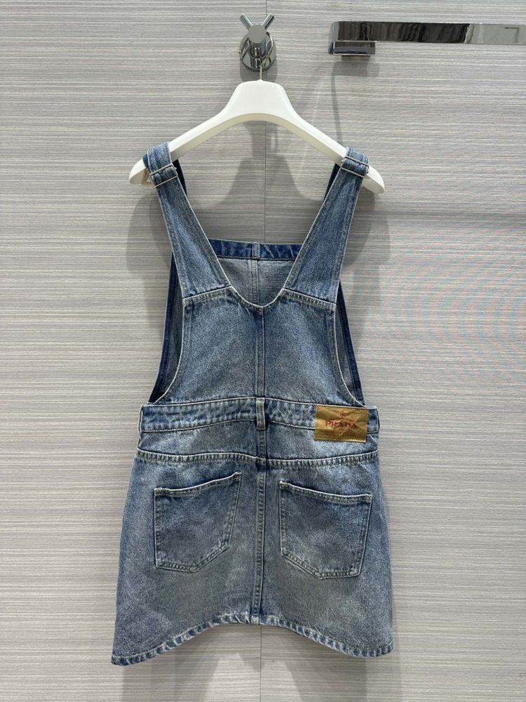 Denim dress on suspenders фото 8