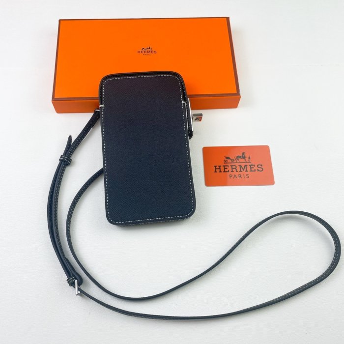 Кожаный чехол для телефона Hermes Hac a Box 17x10 см