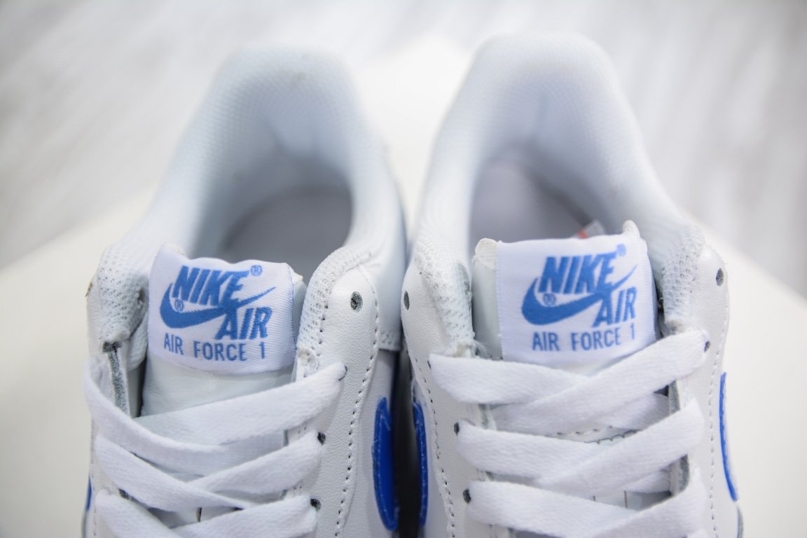 Кроссовки Air Force 1 07 Low White Blue Metallic Gold CO3363-361 фото 8