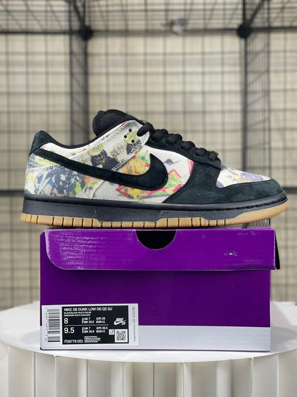 Sneakers Supreme x Nike SB Dunk Low Rammellzee FD8778-001 фото 9