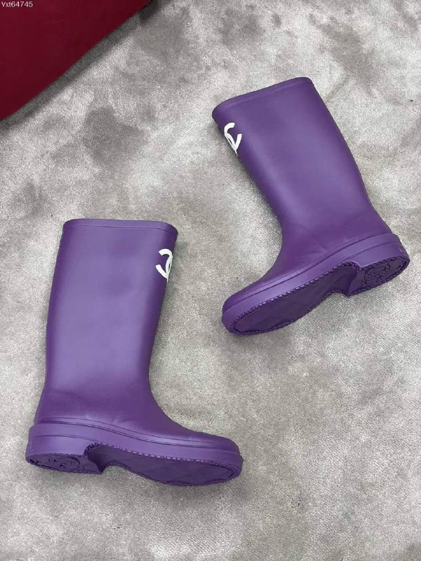 Rubber boots women's purple фото 5