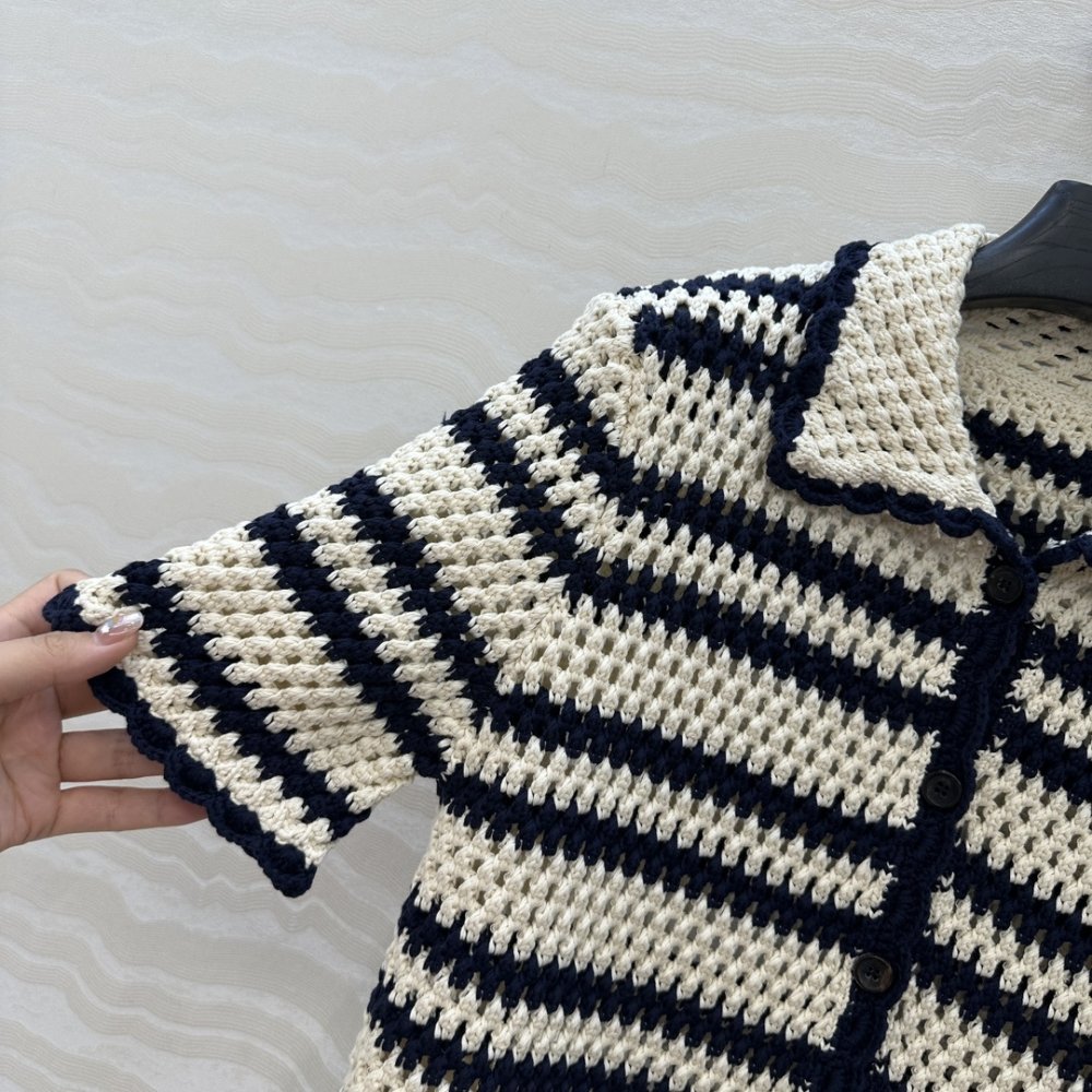 Knitted crochet cardigan from short sleeves фото 3