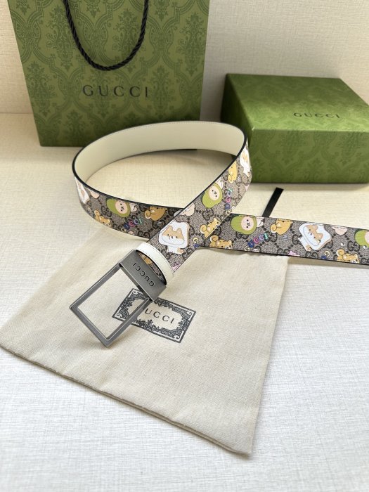 Belt leather 3.8 cm GUCCI GG Marmont фото 6