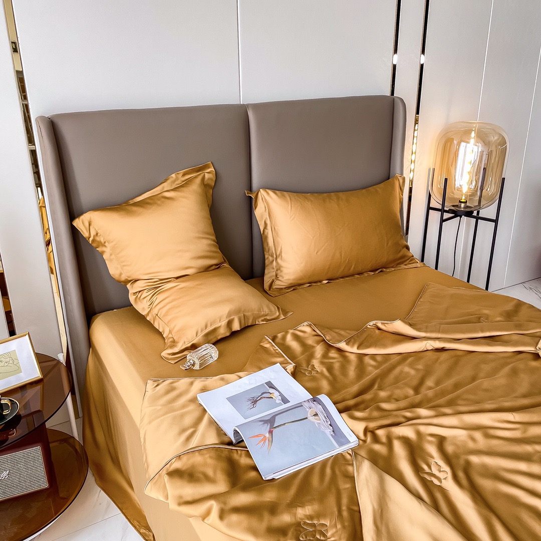 Комплект постельного белья из TENCEL, цвет золото фото 4