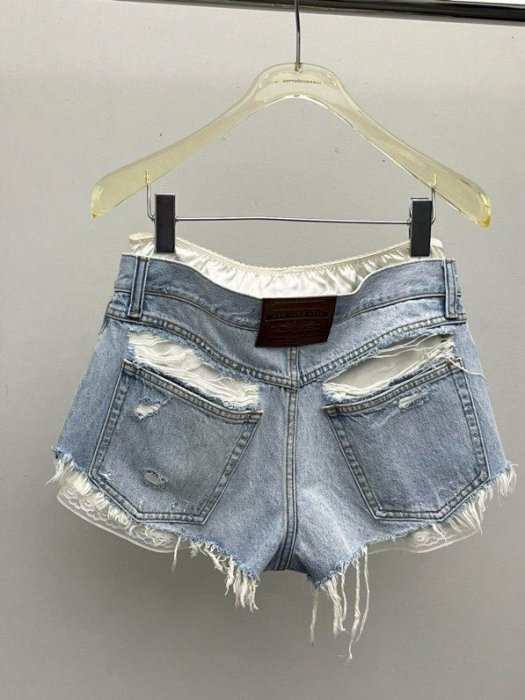 Denim women's shorts фото 7
