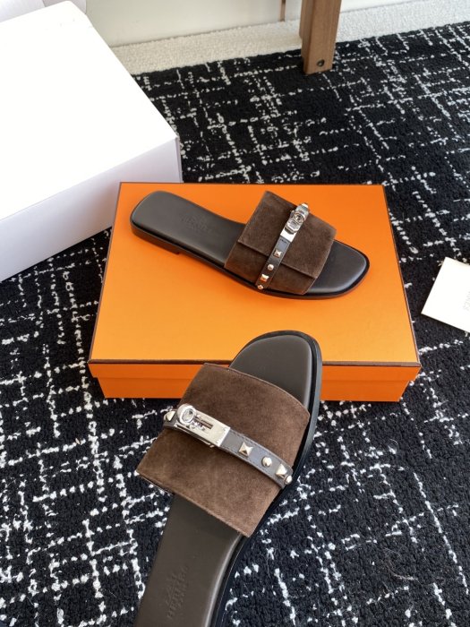 Шлепанцы женские Hermes Kelly фото 6