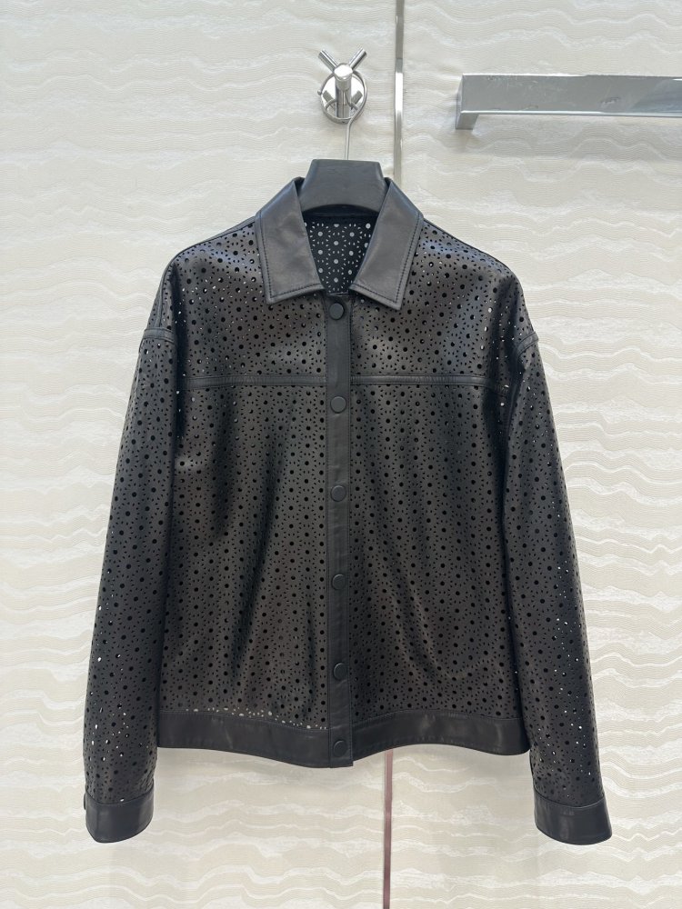 Jacket leather women's