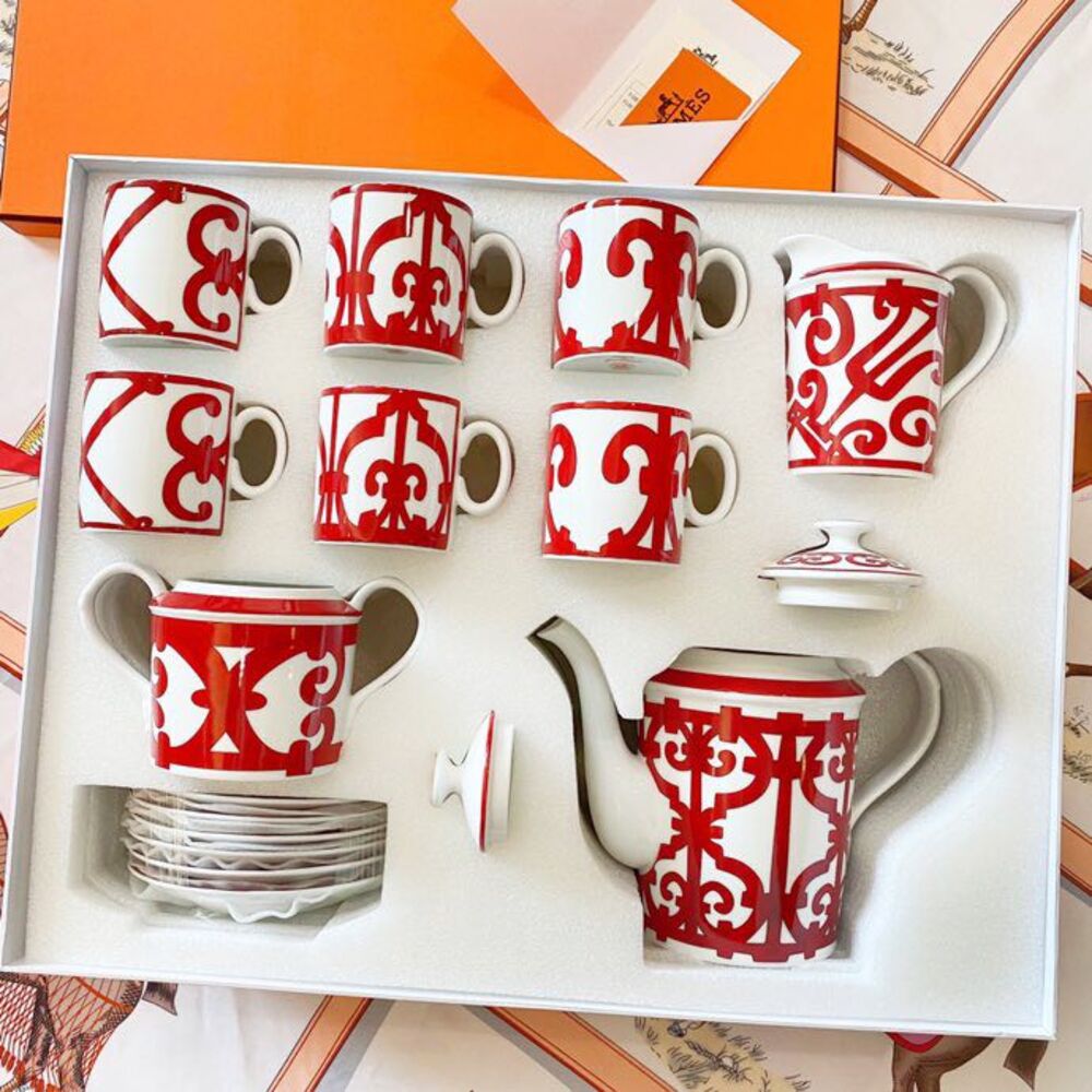 Porcelain tea service of 15 items фото 3