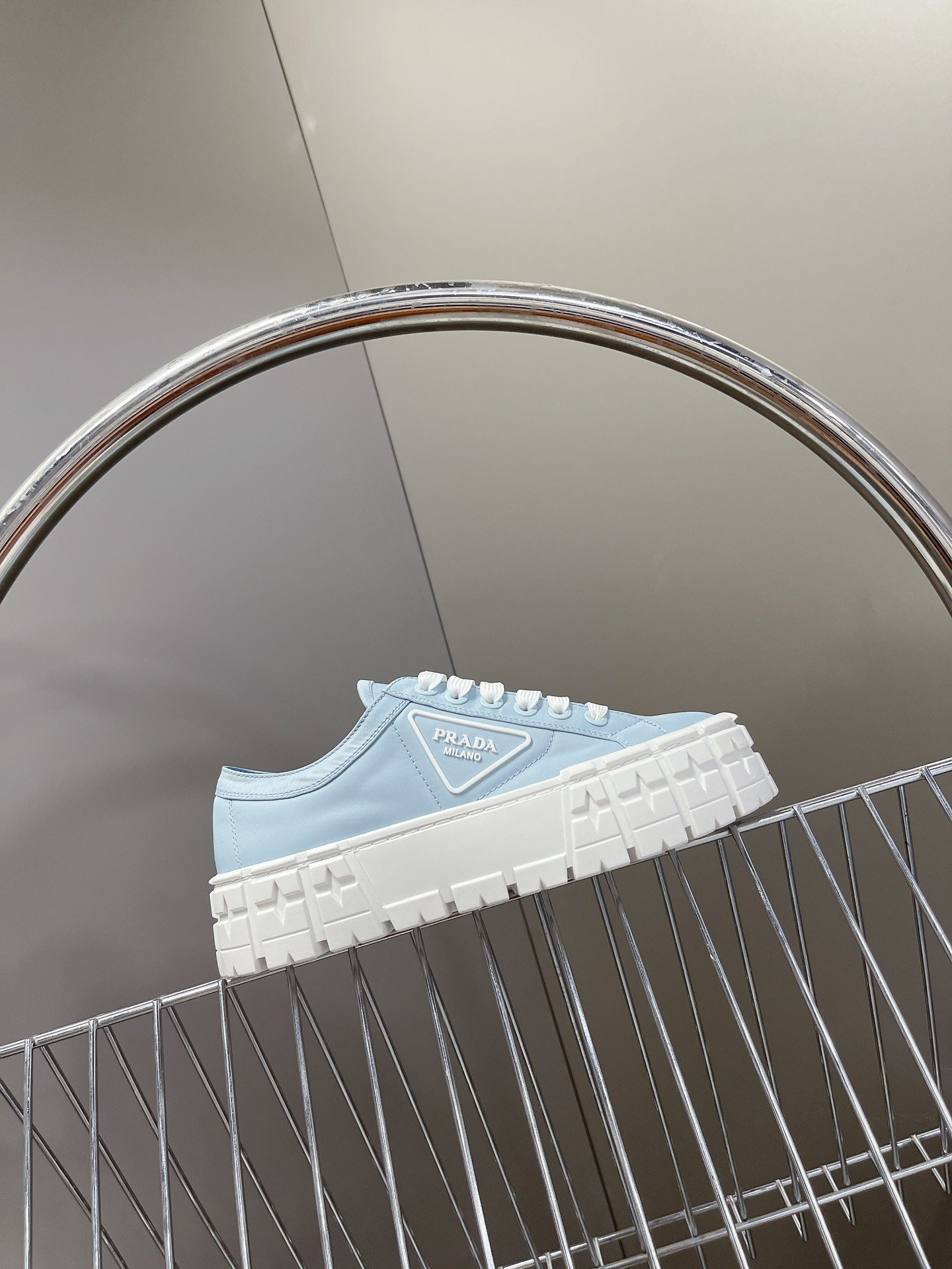 Кроссовки Double Wheel на высокой платформе, голубые фото 5