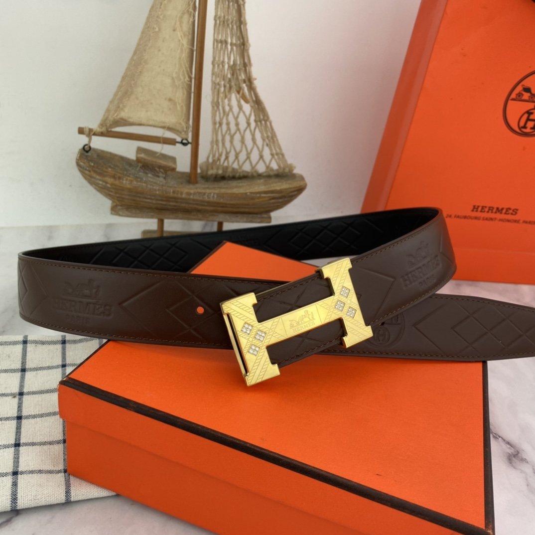 Male belt leather 4 cm фото 6