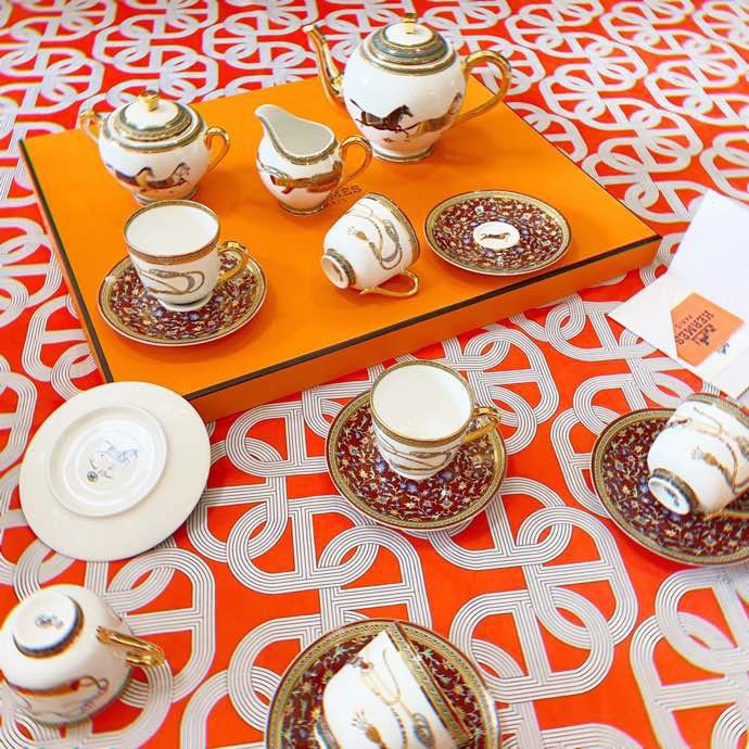 Porcelain coffee service of 15 items фото 4