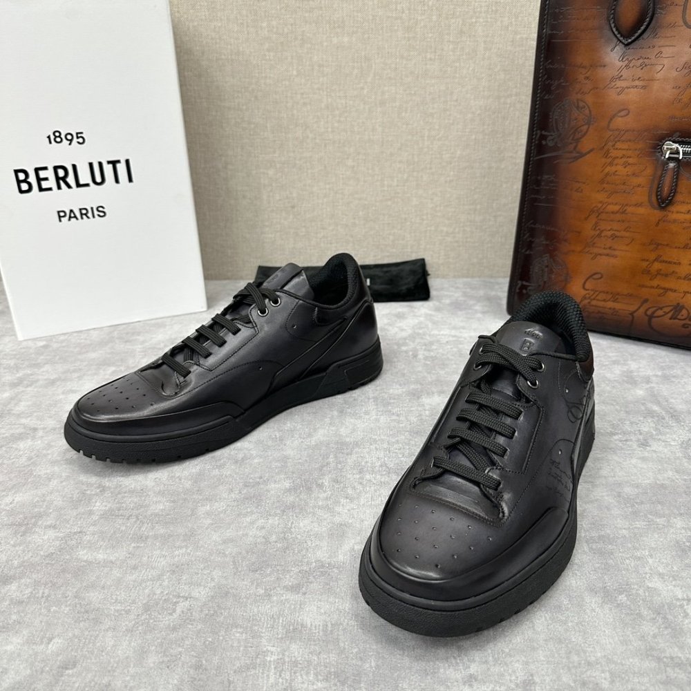 Leather men's sneakers фото 6