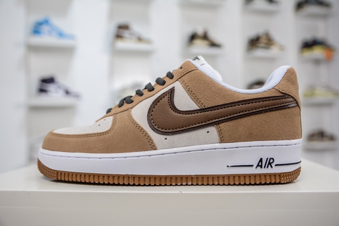 Sneakers Air Force 1 07 Low WB Coffee Brown Black White HH9636-326