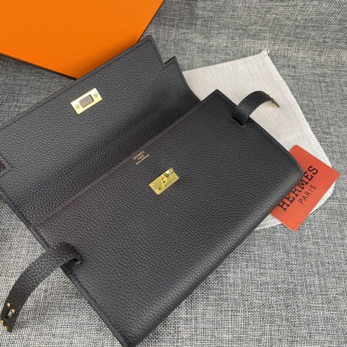 Клатч HERMES Kelly кожаный 24 см фото 5