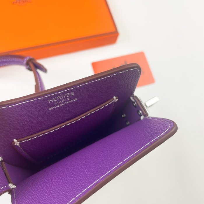 Кожаный чехол для телефона Hermes Hac a Box 17x10 см фото 6