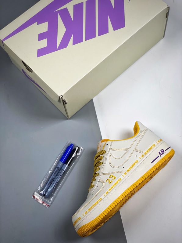 Sneakers Air Force 1 07 Low DW8802-605 Rice White Yellow фото 3