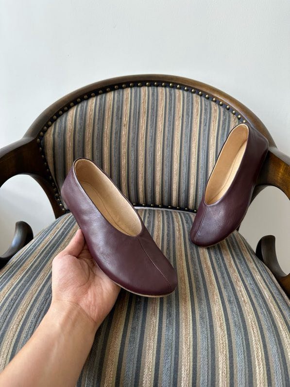 Балетки шкіряні