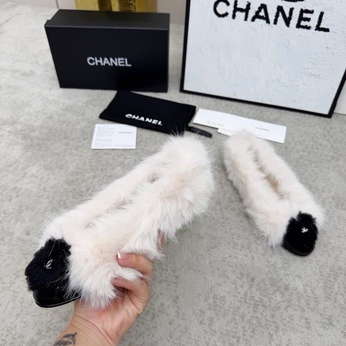 Балетки меховые фото 3