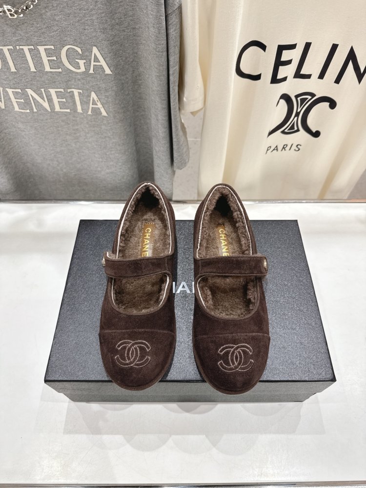 Балетки на хутрі зимові