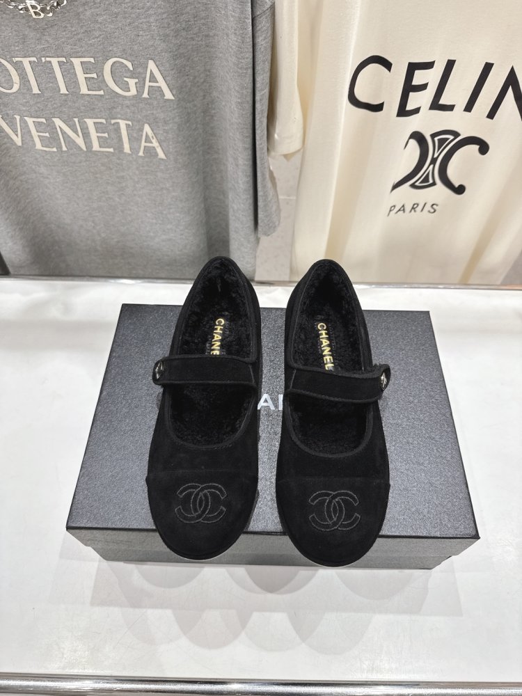 Балетки на хутрі зимові