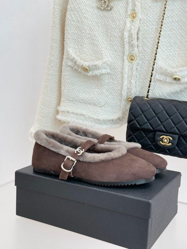 Балетки на меху зимние