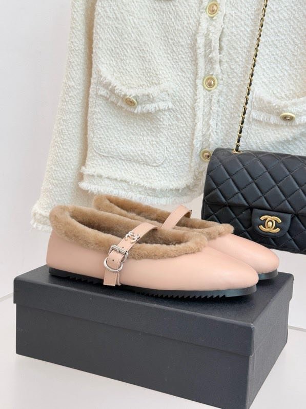 Балетки на меху зимние