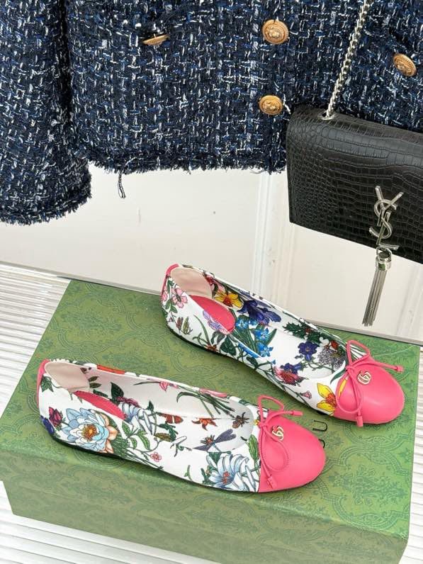 Балетки с бантом Double G фото 8