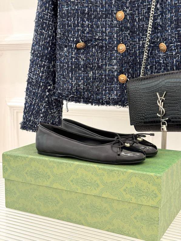 Балетки с бантом Double G фото 9