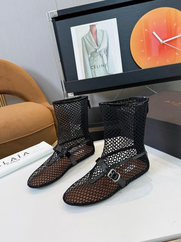 Балетки с высокой сеткой и кожей фото 2