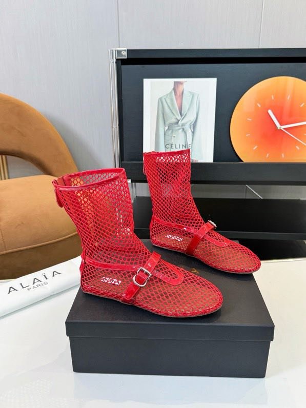 Балетки с высокой сеткой и кожей фото 3