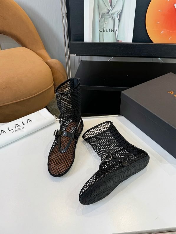 Балетки с высокой сеткой и кожей фото 4