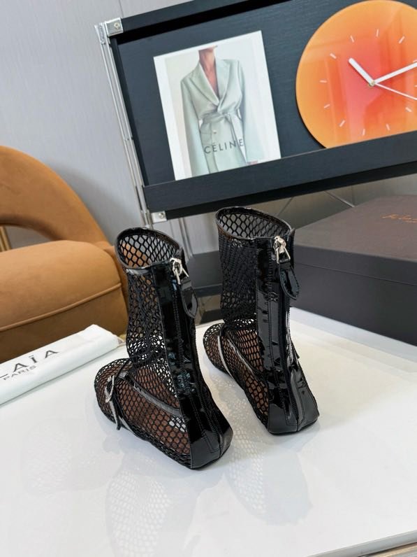 Балетки с высокой сеткой и кожей фото 6