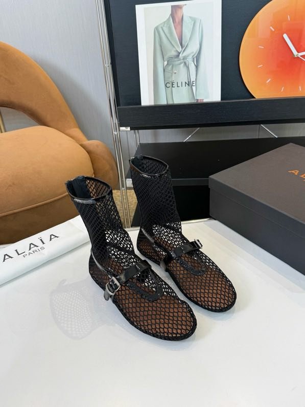 Балетки с высокой сеткой и кожей фото 8